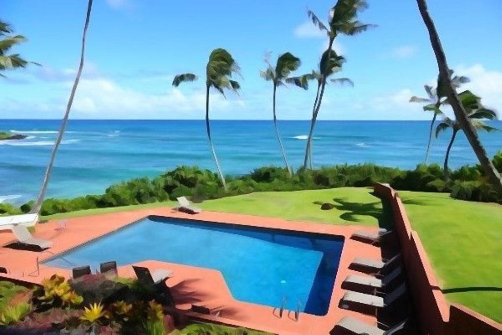 Luxury 2-Story Oceanfront Condo W/ Views & Pool Wailua  المظهر الخارجي الصورة